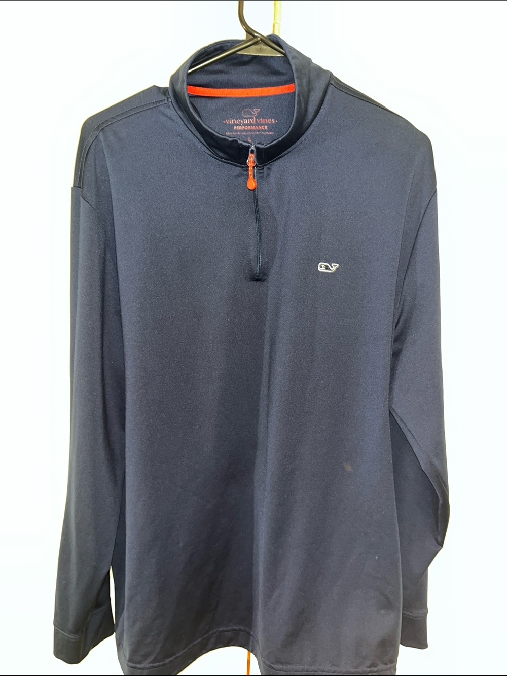 Vineyard Vines Performance Quarter Zip Pullover Blue t Neck Sweatshirt L Men’s